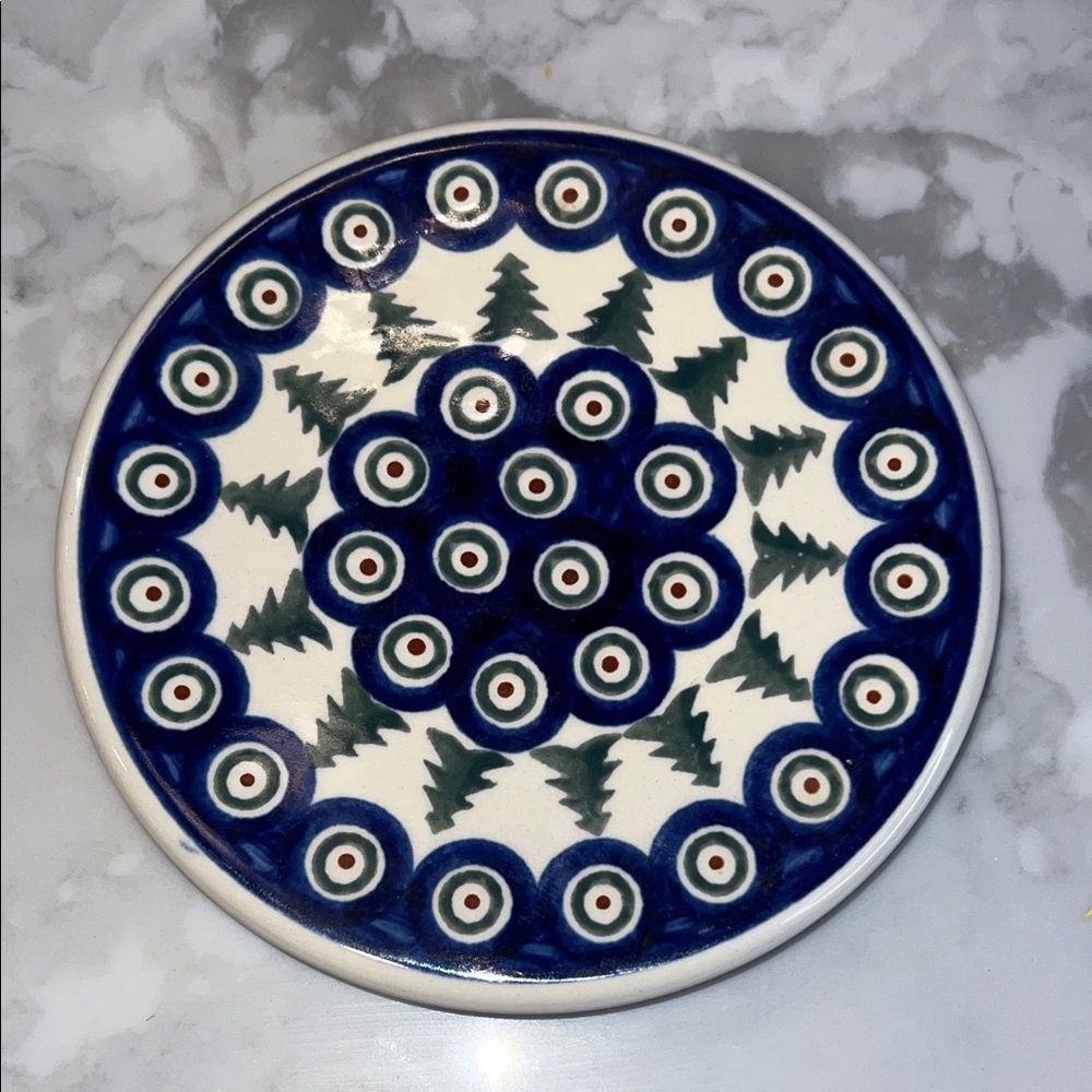 Vintage Bolesciawiec Polish Pottery Trivet